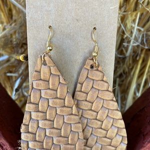 Handmade leather earrings